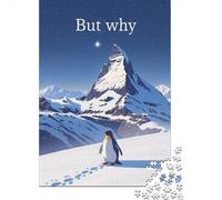 Buy why Penguin in a Snowy Mountain Landscape Jigsaw Puzzle, 1000 Piece