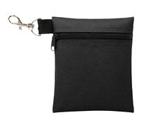 BuyAgain Golf Tee Pouch, 5.62 X 6.87 Inch Professional Zipper Golf Tee/Ball Pouch Bag with Metal Lobster Claw Clip