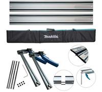 Buyaparcel 2 X 1.5M Bap Guide Rails Plunge Saw + Makita Bag + Connector + 2 Quick Clamps
