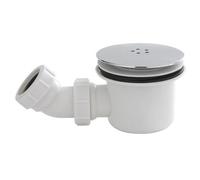 Buyaparcel 90mm Shower Waste Rapid Fast Flow Chrome Domed Top Finish Trap For Shower Tray
