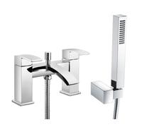 Buyaparcel Arc Waterfall Bath Shower Mixer Tap Chrome + Shower Hose Shower Head