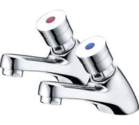 Buyaparcel Basin Sink Taps 1/2" Push Down Delay Self Close Closing Non-Concussive - Pair