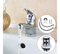 Buyaparcel Caravan Mixer Tap Short Spout Chrome Single Lever Static Motorhome Boat + Waste