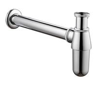 Buyaparcel Chrome Bottle Trap Waste Bathroom Basin Sink Pipe Adjustable Height & Outlet