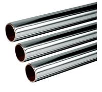 Buyaparcel Chrome Plated Copper Tube 15mm 3X 1M Length Bs En1057 R250 British Copper 3.0M