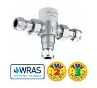 Buyaparcel Commercial Hot Water 15mm Tmv3 Thermostatic Blending Mixing Valve Under Sink