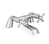 Buyaparcel Edwardian Traditional Deck Mounted Chrome Bath Filler Mixer Tap