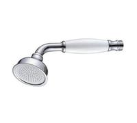 Buyaparcel Large Traditional Victorian Shower Head Handset Bath Mixer Ceramic Handle Chrome