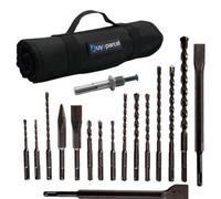 Buyaparcel Sds Chuck Adaptor Sds Plus Drill Bit Set 18 Piece Cold Flat Chisel Set In Roll
