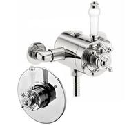 Buyaparcel Thermostatic Traditional Concealed / Exposed Shower Mixer Valve - 135mm To 160mm