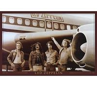 Buyartforless Led Zeppelin The Starship Airplane 36x24 Music Art Print Poster Wall Decor Classic Image, Multicolor