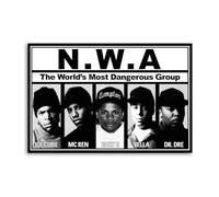 Buyartforless N W A Lineup Music Ice Cube MC Ren Eazy-E Yella Dr Dre Poster Decorative Painting Canvas Wall Posters And Art Picture Print Modern Family Bedroom Decor Posters 08x12inch(20x30cm)