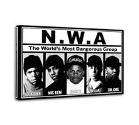 Buyartforless N W A Lineup Music Ice Cube MC Ren Eazy-E Yella Dr Dre Poster Decorative Painting Canvas Wall Posters And Art Picture Print Modern Family Bedroom Decor Posters 08x12inch(20x30cm)