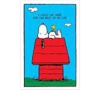 Buyartforless Peanuts Snoopy-I Could Just Lie Here 36x24 Poster, Print, Decorative Accent, Wall Art, Multi-Color (POST PNUTS)