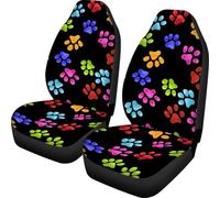 Buybai Car Seat Cover Comfortable Leather Seat Cushion Front Seat Covers,Vehicle Seat Protector Fit Most Vehicle, Cars, Sedan, Truck, SUV, Van with Full Back Support (Colorful)