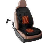 Buybai Comfortable Leather Seat Cover,Universal Heated Seat Cushion Pad,Soft Car Seat Covers with Full Back Support Seat Protector 1pcs Matt Black (Matt Black)