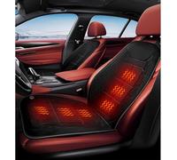 Buybai Comfortable Leather Seat Cover,Universal Seat Cushion Pad,Soft Car Seat Covers with Full Back Support Seat Protector 1pcs Matt Black