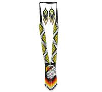 buybeaded Handmade beaded Native native american style glass seed bead Necklace Collar de cuentas nativas al estilo mexicano de los artesanos regalos para mujeres, One Size, Glass, c/z glass seed