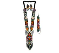 buybeaded Handmade beaded Native native american style glass seed bead Necklace Collar de cuentas nativas al estilo mexicano de los artesanos regalos para mujeres, One Size, Glass, c/z glass seed
