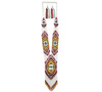 buybeaded Handmade beaded Native native american style glass seed bead Necklace Collar de cuentas nativas al estilo mexicano de los artesanos regalos para mujeres, One Size, Glass, c/z glass seed