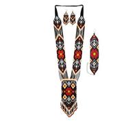 buybeaded Handmade beaded Native native american style glass seed bead Necklace Collar de cuentas nativas al estilo mexicano de los artesanos regalos para mujeres, One Size, Glass, c/z glass seed