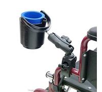 BUYBITS Wheelchair Rail and Tube Mount with Self Leveling Drink Cup Holder