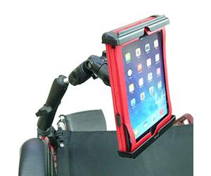 BUYBITS Wheelchair Rail/Tube Mount with Extension & Tablet Holder for iPad Mini 4