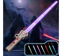 BuyCard Light Saber for Kids, Light up Saber by 7 Colors Changeable, Rechargeable Electronic Extended Lightsaber Sword Customizable Role Play Toy for Halloween Fancy Dress Parties Ages 3 and Up Bronze