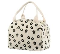 BuyCard Lunch Bag for Women,Insulated Lunch Bag for Adults, Waterproof & Oilproof Cool Bag for Work, School, Picnic & On The Go. (Black)