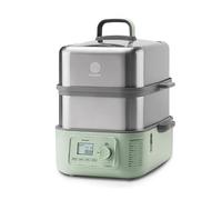 BUYDEEM G67US-A503 Electric Food Steamer, 2 Stainless Steel Tyres with Manual Mode, 1500W, 14 Litre, Green