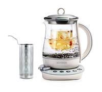 BUYDEEM K2683 Health-Care Beverage Tea Maker and Kettle, 9-in-1 Programmable Brew Cooker Master, 1.5 L, Gray