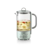 BUYDEEM K313 Travel Electric Kettle, Mini Healthy-Care Beverage Kettle, Tea Maker with German Schott Glass & Durable Pro 18/10 Pro Stainless Steel, 0.6L, Cozy Greenish
