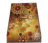 BuyElegant Morning Bloom Non Slip Polyester Area Rug Soft Touch Carpet Any Floor Type Playmat Bright Colours 120 x 80 cm