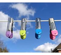 BuyElegant Prime - 80 Laundry Pegs made of Stainless Steel Tight hold, Soft grip with plastic pads to avoid stains. Laundry pegs for garden, balcony long lasting, bargain sale