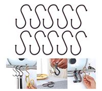 Buyer Star 10 Pack 3.2" S-Hooks, Stainless Steel S Shape Hooks Metal Hangers Hanging Hooks for Kitchen, Work Shop, Bathroom, Garden(Purple)