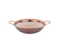 Buyer Star 18/8 Stainless Steel Colander, Micro-Perforated & Footed Metal Colander with Handle, Heavy Duty Strainer for Kitchen Food/Pasta/Vegetable/Rice/Fruit/Noodles- Dishwasher Safe (Rose Gold)