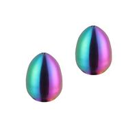 Buyer Star 2PCS Stainless Steel Salt Spice Cans Pepper Shaker Cruet Bottles Condiment Box Cooking Seasoning Bottle BBQ Kitchen Utensils (Rainbow Color)