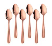 Buyer Star 5.32 Inch Small Spoons Set of 6, Stainless Steel Coffee Spoon Set, Mini Dessert Spoons Teaspoons Tiny Stirring Spoon Demitasse Espresso Coffee Spoons (6, Rosegold)