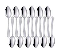 BUYER STAR Stainless Steel Teaspoon Set of 12, Bead Pattern Tea Spoons for Tea, Coffee, Dessert, Great for Home/Kitchen/Restaurant, Dishwasher Safe (5.7 Inch, Silver)