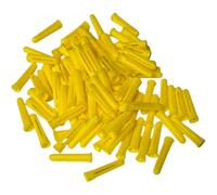 BUYERS POINT 100 Wall Plugs - 5.0mm Fixing Hole Diameter For Stone Brick or Concrete - Yellow Expansion Raw Plugs