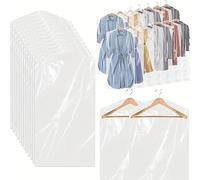 Buyers Point | Clear Polythene Garment Covers 24 x 38 Inch | 100 Gauge Dry Cleaner Bags | Ideal for Clothes Protection | Shirt Suit Storage and Laundrette Use (100)