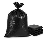 BUYERS POINT | Extra Heavy Duty Compactor Bin Bags General Waste| Recycled 150 Litre 20kg Black Refuse Sacks Bin Liners Bin Bags For Industrial Waste (Pack of 50)