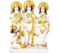 BUYERS POINT Ram Darbar White Idol/Ram Laxman Sita Hanuman Ji Marble Statue/Idol for Home Decor/Religious Pure White Statue for Home Office and Gift Use (Size 4 Inch)