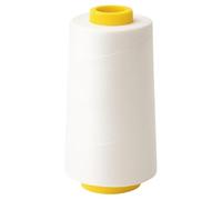 Buyers Point Single Overlocking Sewing Machine Polyester Thread 5000 Yards Cones, 1,4 or 8 Cone Packs White, Black, Navy, Red, Beige, Grey, Purple, Cream (White)