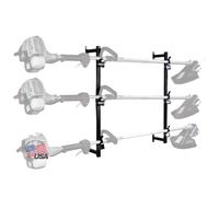 Buyers Products LT12 Landscape Trimmer Edger Locking Rack for Enclosed Trailers & Walls, Made In The USA, Holds 3 Yard Lawn Weed Whackers Tools, Trimmer Holder for Landscape Trailers