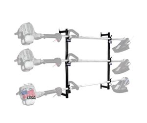 Buyers Products LT12 Landscape Trimmer Edger Locking Rack for Enclosed Trailers & Walls, Made In The USA, Holds 3 Yard Lawn Weed Whackers Tools, Trimmer Holder for Landscape Trailers