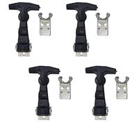 Buyers Products WJ1954 4 Inch Easy Grip Rubber Hood Catch with Bracket, 4 Pack