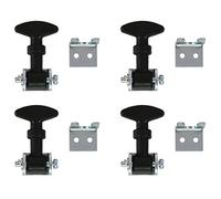 Buyers Products WJ2024 2-1/2 Inch Mini Easy Grip Rubber Hood Catch with Bracket, 4 Pack