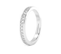BuyFineDiamonds 2.0mm Heavy 0.50 Carat Round Diamond Pave Set Full Eternity Ring in White Gold Size M