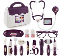 BUYGER Doctor Set for Kids Ages 3-5+, Light and Sound Medical Tools Kit, Educational Toy for Boys and Girls, Toddler Nurse Vet Dentist Accessories